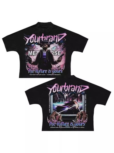 Y2K Retro Style Original Host Gothic Hip-Hop Anime Print Oversized T-Shirt for Men and Women Loose Casual Short Sleeve