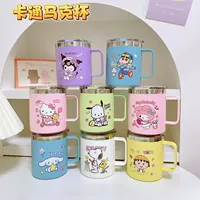 Кружка с водой Cartoon Kuro, выглядит стильно, термокружка с крышкой, домашняя и офисная чашка кофе, кружка для девушек