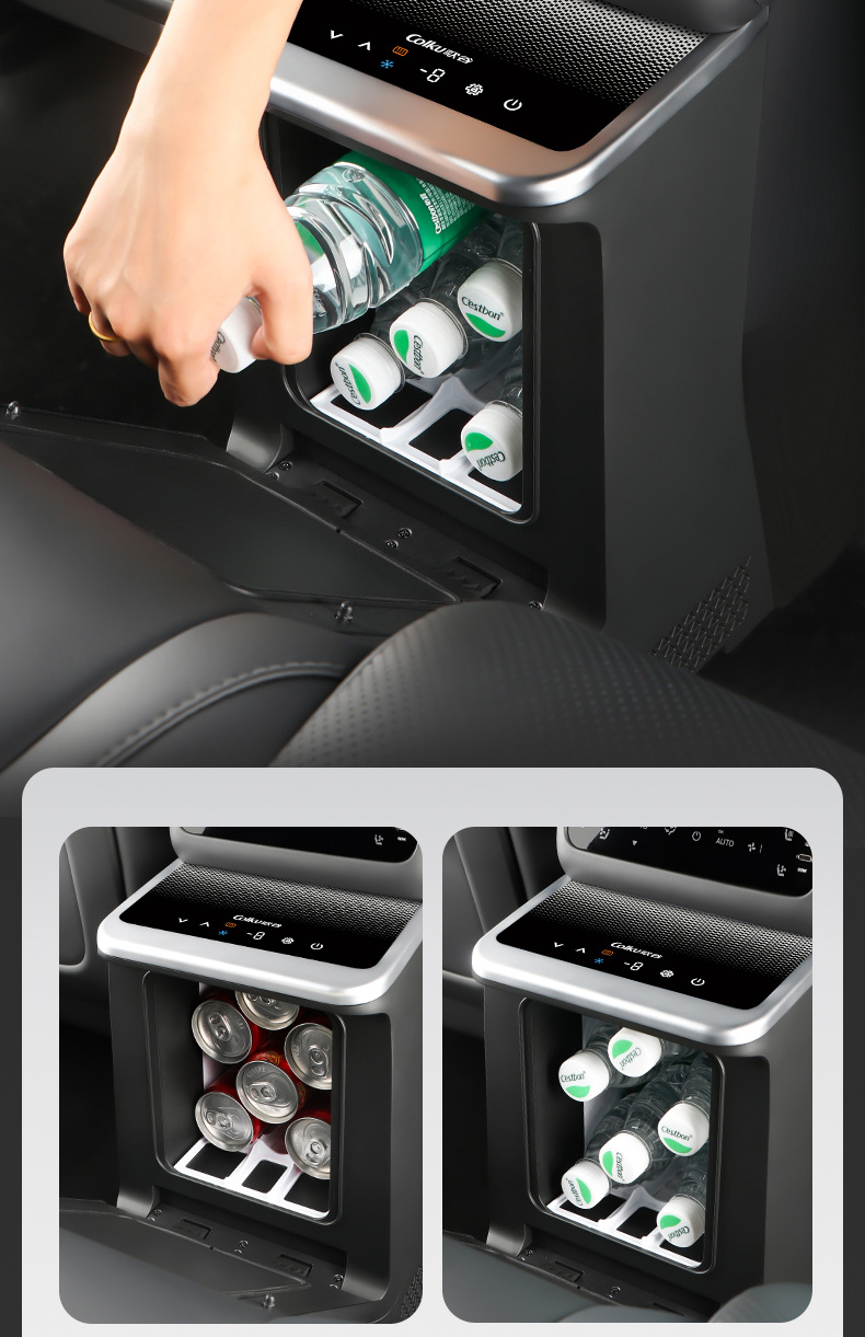 Suitable for 24 Ideal L7 Car Refrigerator 5L Capacity Armrest Box Non-destructive Modification Cold and Warm Dual Car Refrigerator