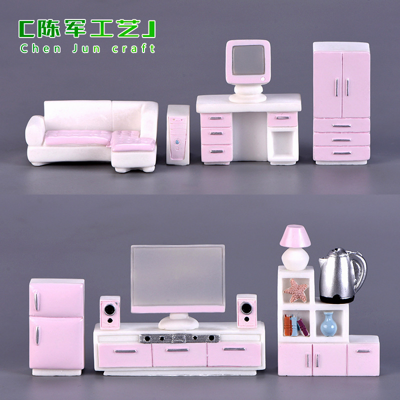 Modern Home Small Furniture TV Cabinet Audio Dressing Table Kettle Mirror Computer Water Dispenser Resin Small Ornaments