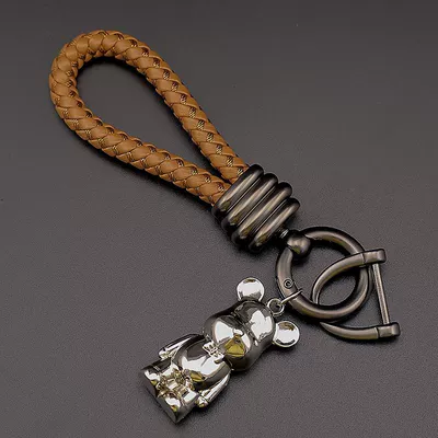 key chain pendant car rabbit: Other Automotive Interior Supplies - seventh-generation-brown-rope-gun-buckle-silver-building-block-bear-free-d-buckle
