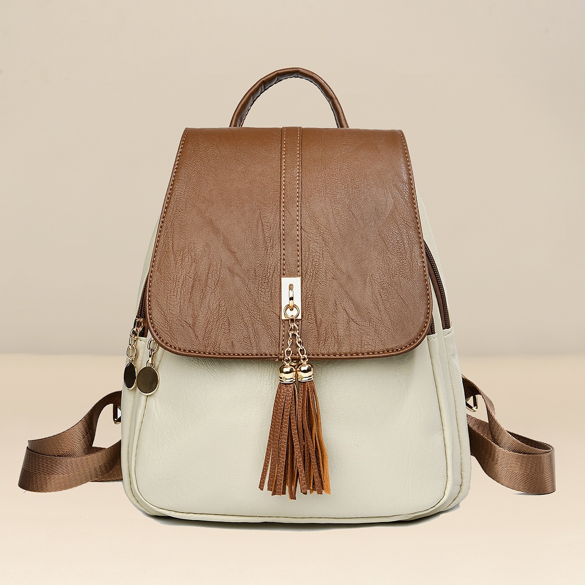 Mochila de nuevo estilo, mochila texturizada, mochila escolar simple, práctica para viajes, ligera, exportación Taizhou, bolso de mujer