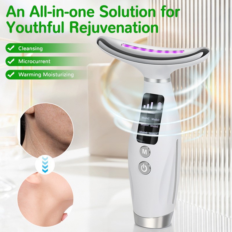 Cross-Border Neck Beauty Instrument, Dual-Purpose Microcurrent Facial Introduction Instrument, Vibration Massager, Neck Wrinkle Instrument, Skin Rejuvenation Neck Beauty Instrument