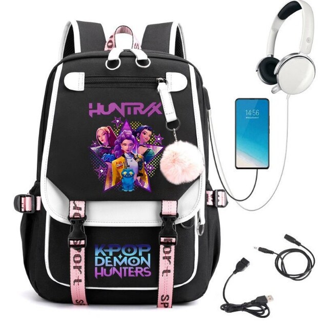 Mochila escolar con estampado de estilo coreano de dibujos animados de anime para estudiantes de secundaria, mochila de viaje al aire libre, venta caliente transfronteriza 0712 image 55