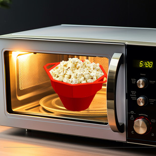 Factory Wholesale Silicone Baking Bowl Set, Microwave Oven Fermentation Baking Bowl, Cross-Border Foldable Popcorn Bowl