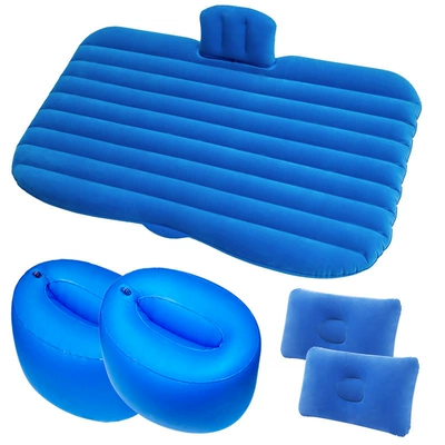 Dual-Level Air Mattress, In-Car — Vehicle-mounted inflatable bed - common-split-pier-blue