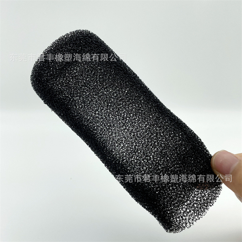 厂家批发透气防尘空心柱过滤棉 黑色中孔海绵管 粗细孔聚氨酯滤网