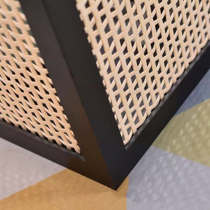 Cesta de almacenamiento de caña personalizada caja de almacenamiento cuadrada de madera maciza decoración del hogar gabinete de almacenamiento de libros organizar cestas de almacenamiento