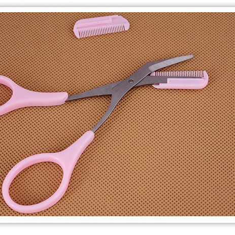 Tijeras de cejas a granel cuchillo con peine de cejas tijeras de maquillaje cortador de cejas tijeras de belleza tijeras de Peine