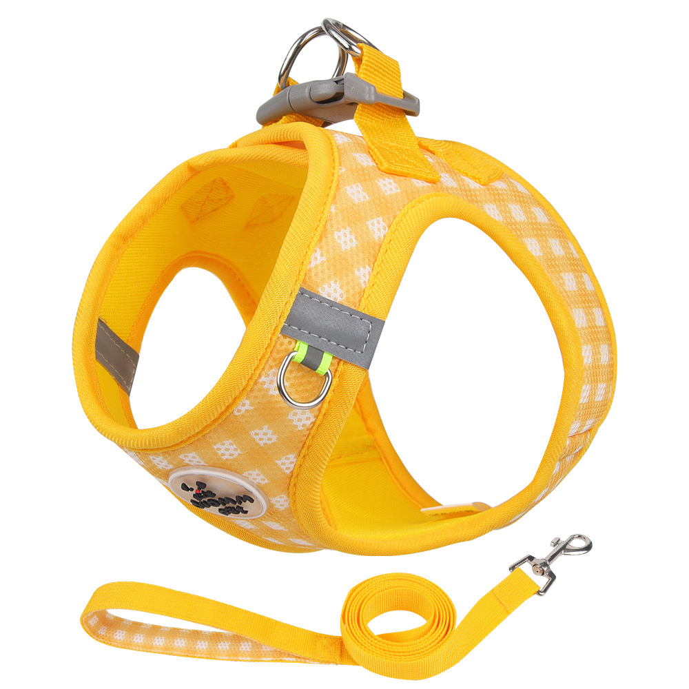 Arnés nuevo para gatos con un moderno diseño a cuadros, arnés antiescape para mascotas, arnés universal para gatos y perros.