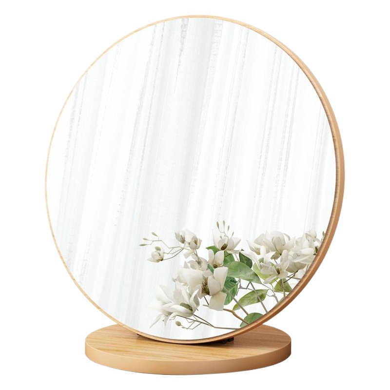 Maquillaje espejo escritorio plegable portátil dormitorio princesa espejo grande Internet celebridad de madera retro vestidor espejo