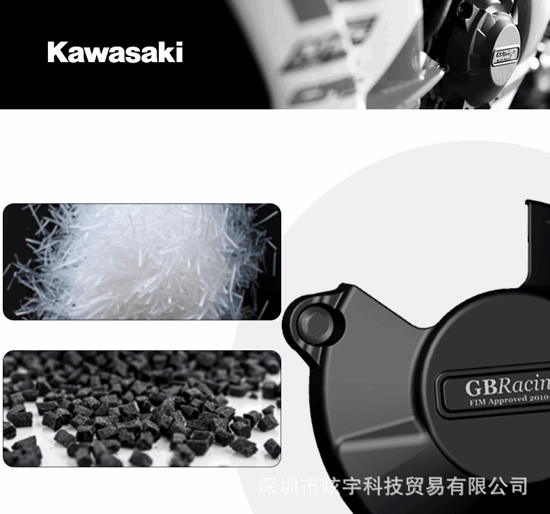 Suitable for Kawasaki Ninja Zx6R 636 Modified Engine Side Cover Gbracing Engine Anti-Fall Side Cover