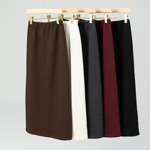 纯色好搭配~羊毛羊绒半身裙女2025早秋季新款宽松显瘦醋酸混纺A裙