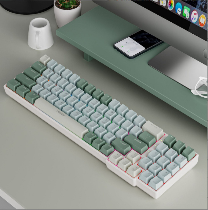 X780 Key Line Separation Mechanical Keyboard Bluetooth Color Matching Keyboard Wired Hot-Swappable Rgb Backlit Customized Keyboard