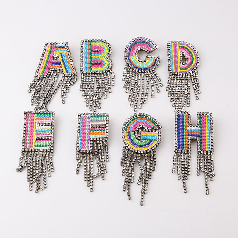 25g Weight Korean Style Pin Letter Rhinestone Inlay Women'S Brooches