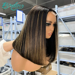 许昌假发 P1b/8Highlight 2*6 kim closure BOB Human Hair Wig