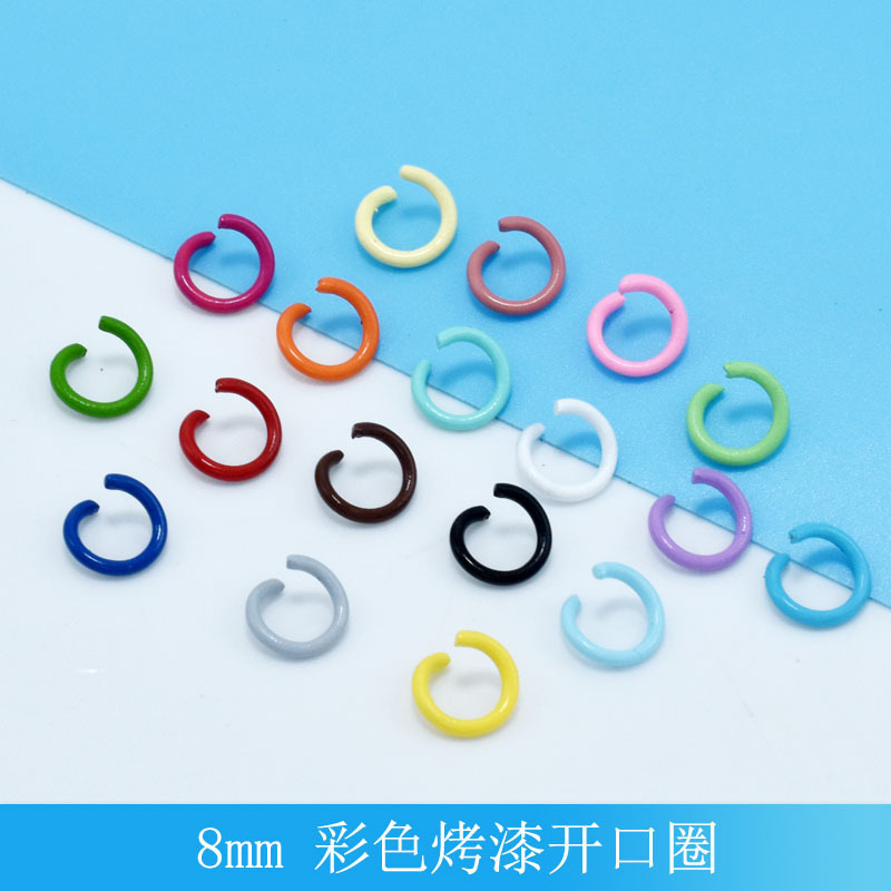 Spot wholesale color paint iron ring jewelry accessories iron connection ring C ring opening small C connection ring open ring