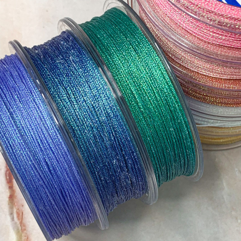 新品6/9股南美蜡线 幻彩蜡金线加蜡彩金编绳线极细手链绳编织专用|undefined