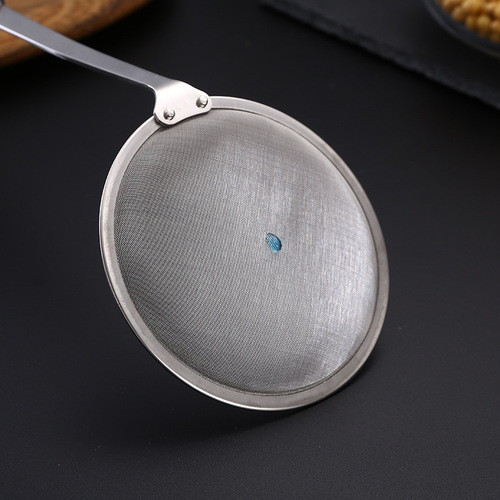304 stainless steel oil skimming spoon oil grid long handle encrypted mesh drain juice soy milk filter hot pot colander fishing oil spoon