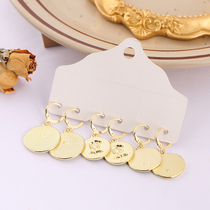 1 Set Fashion Flower Alloy Enamel Womenu0027S Dangling Earrings
