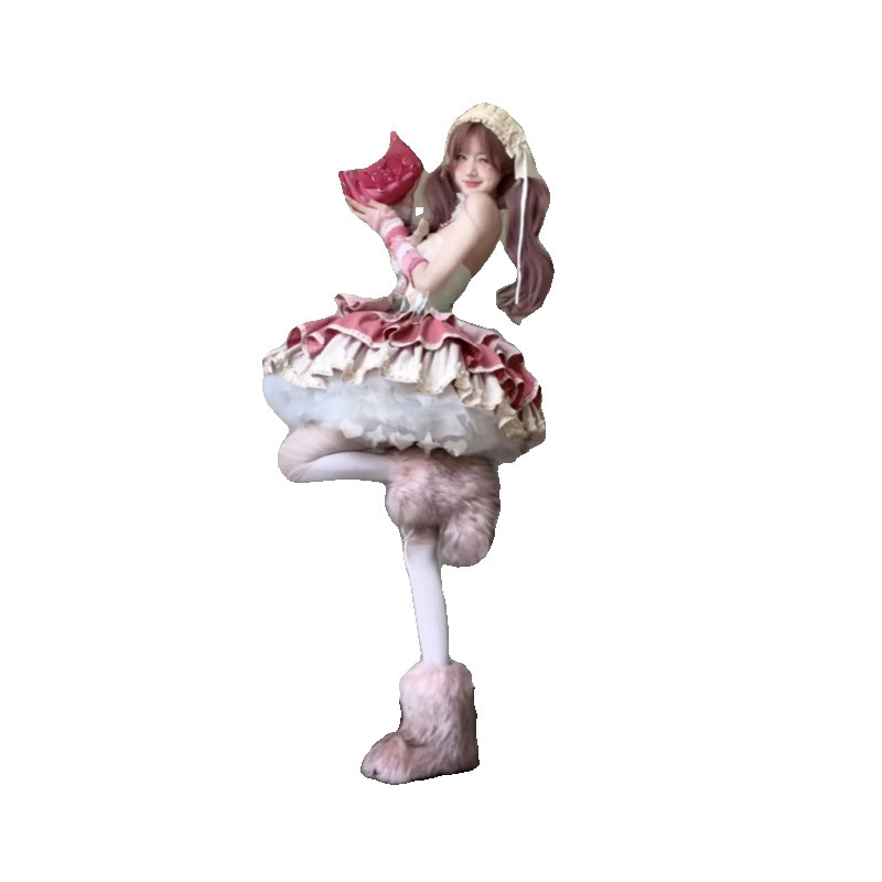 フランス初恋ミルクスイートドレスロリータプリンセスドレスふわふわケーキロリータドレス2025新作スカート|undefined