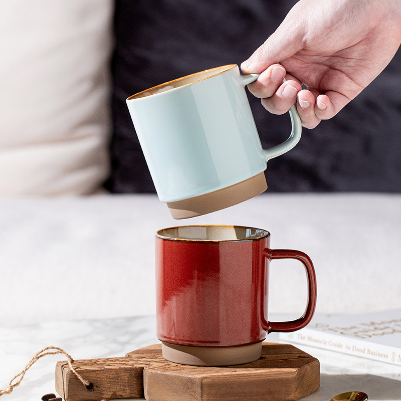 Cerámica mayorista tazas de cerámica alta sensación horno esmaltado taza logotipo personalizado taza taza con caja