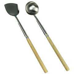 304 201 stainless steel frying spoon, household cooking spoon, chef's special horse spoon, long handle soup spoon, thickened hand spoon