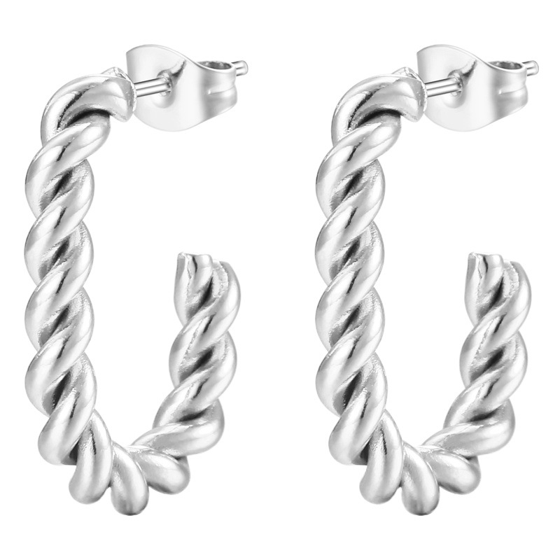 Pendientes de comercio electrónico transfronterizo torcedura pendientes vintage pendientes de diseño de luz clásica fábrica al por mayor en stock