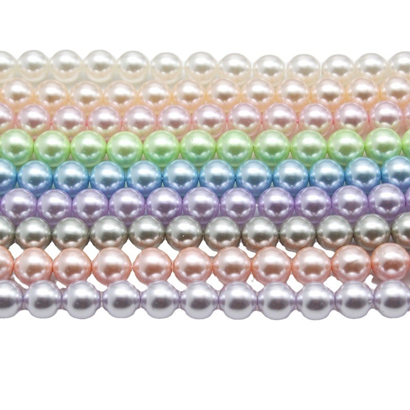 Shijia Pearl de vidrio de perlas de dopamina de color serie de cuentas didiy pulseras collares accesorios image 6