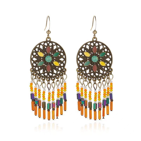 H2820-5 color rice pearl flow Su earrings