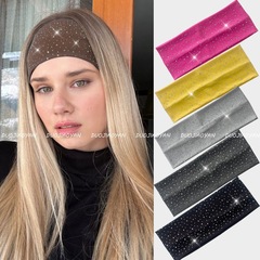 新型のホットドリルの満天星運動のヘアバンドの純色の坑条の弾力性の包頭の頭巾の広い辺のヨガのヘアバンドのヘッドバンド