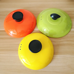 Color Ceramic Sand Pot Cover Accessories Universal Orange Red Orange Yellow Powder Blue Green Soup Pot Braised Pot Electric Stew Pot Soup Pot Double Application