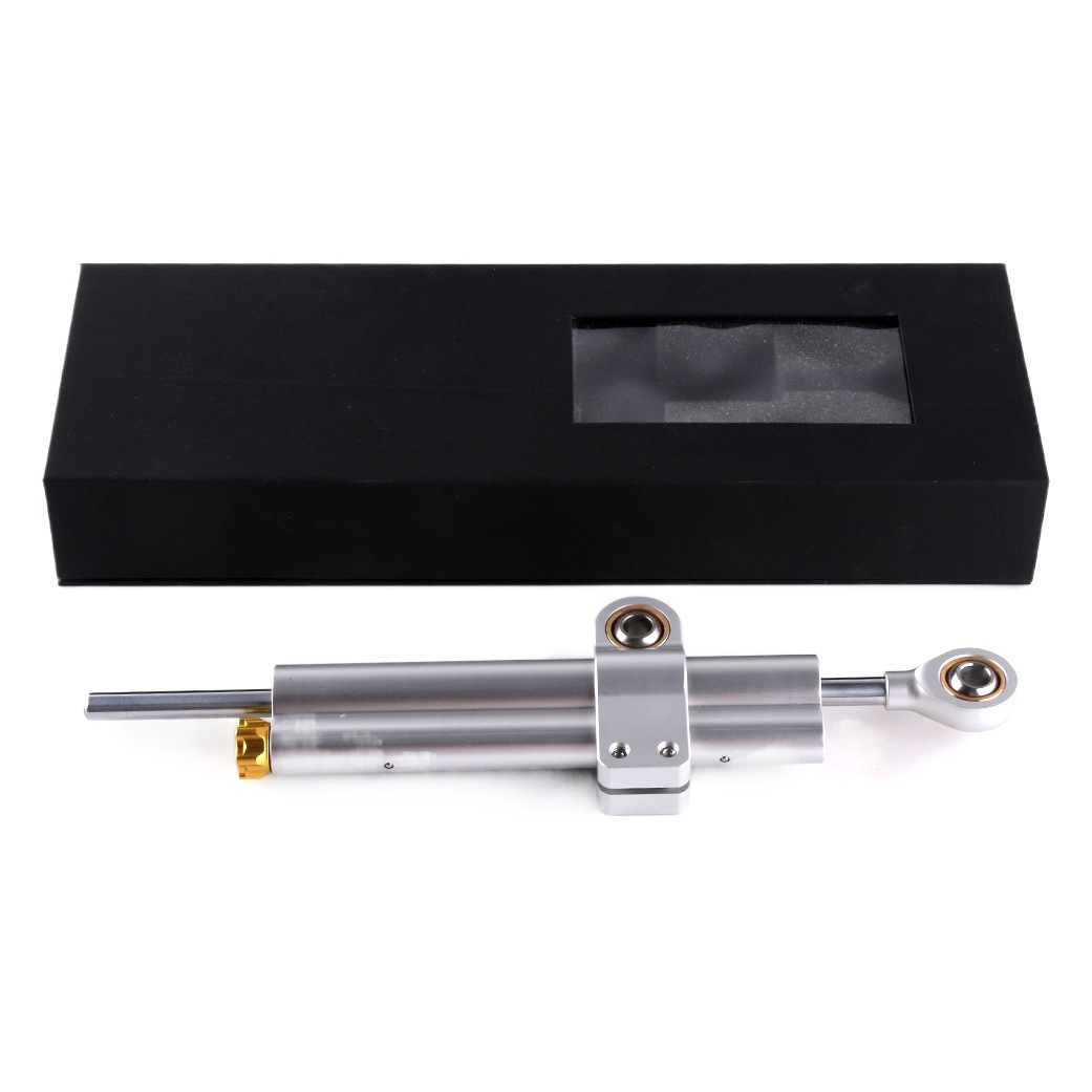 Nueva motocicleta amortiguador buffer manillar dirección doble tubo absorción de choque mango estable amortiguación titanio regla transfronteriza