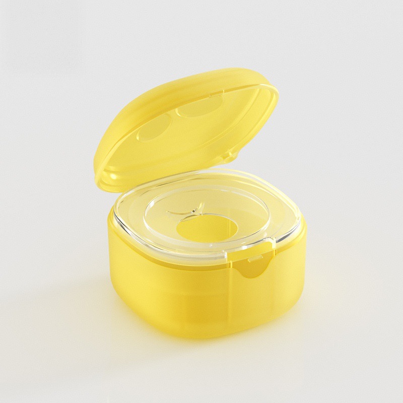 Caja chupete de garra de gato-amarillo