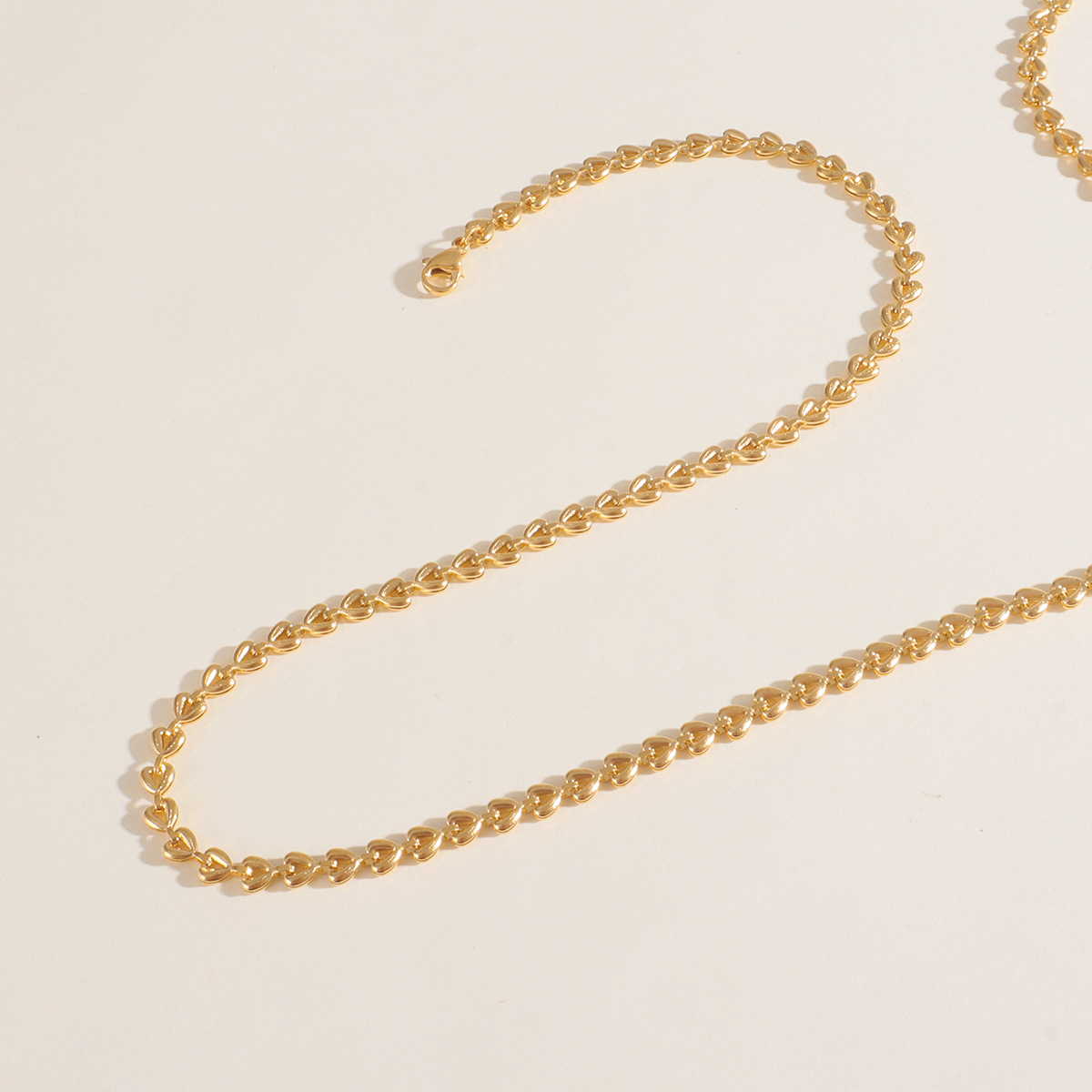 6g Weight Jewelry Set Classification 1 Piece Quantity Daily Occasion 304 Stainless Steel Material Heart Shape, Solid Color Pattern Women's Gender Chain Design Elegant Style Wholesale Jewelry Elegant Heart Shape Solid Color 304 Stainless Steel Chain Jewelry Set 10