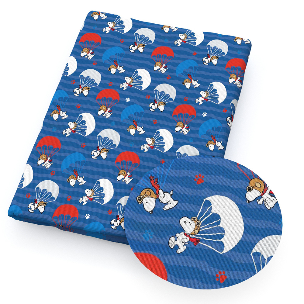 Perro Snoopy impresión de dibujos animados 100% tela de algodón DIY ropa hecha a mano bolsa, 1Yc55667