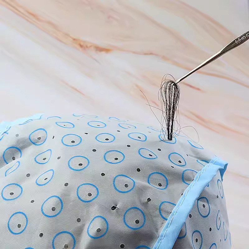Gorra para Mechas con Ganchillo de Plástico para Peluquería y Teñido