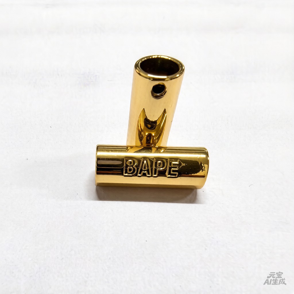 合金啤咀绳头挂电金色