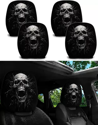 Universal seat cover — Fun Universal Headrest Cover Wholesale - 37-double-sided-printing-1pc-26cm28cm
