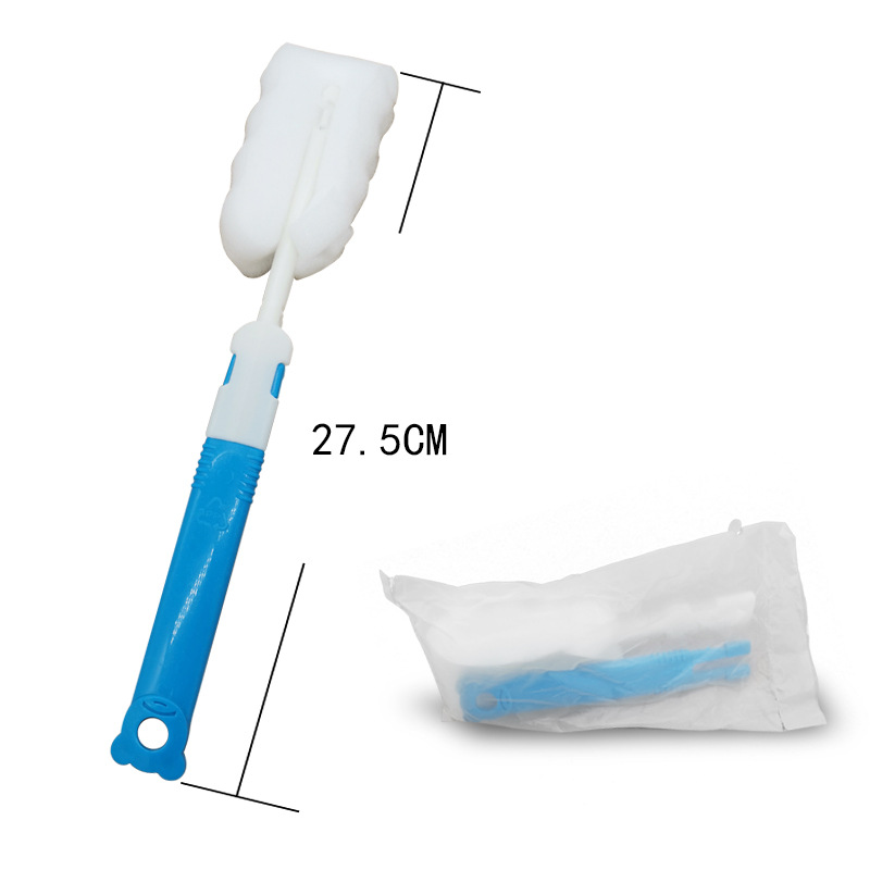 ガラスカップブラシ取り外し可能なボトルブラシ保温カップブラシ哺乳瓶ブラシスポンジ洗浄ブラシブラシ長い柄独立包装