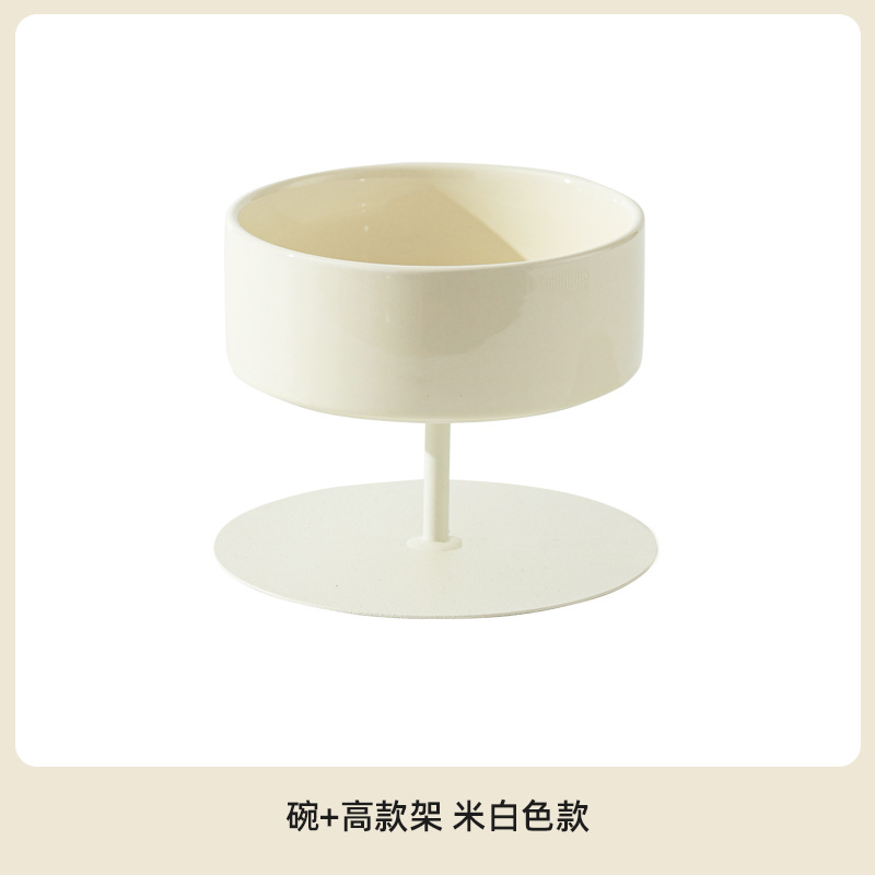 Cerámica alta pierna para gatos cuello de protección de altura anti-derrumbe tazón de grano para beber tazón de graffiti tazón para perros y gatos artículos para mascotas