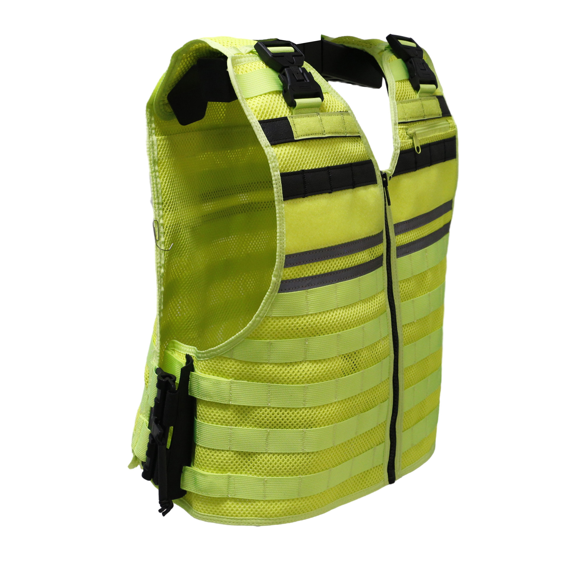 511 chaleco de protección de seguridad fluorescente reflectante a prueba de apuñalamiento chaleco multi-bolsillo multifuncional velcro reflector chaleco
