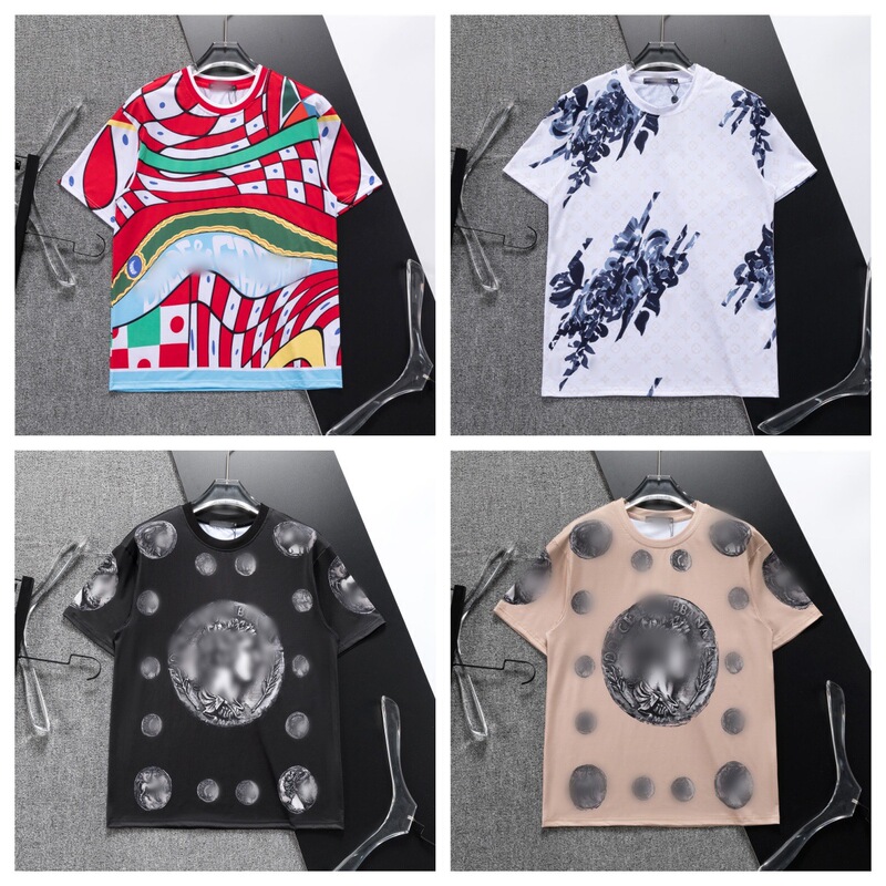 Cross-Border Correct Version of High-Definition Round Neck T-Shirt Short-Sleeved Summer Fashion Versatile Casual Style Cross-Border Correct Version of High-Definition Round Neck T-Shirt Short-Sleeved Summer Fashion Versatile Casual Style
