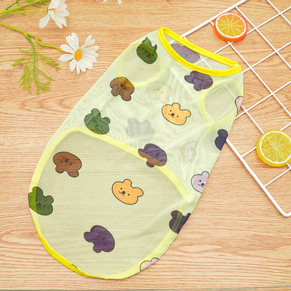 400B 노란곰 메쉬조끼