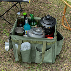 Outdoor tool storage box camping storage bag large capacity multi-functional handbag storage picnic organizing bag