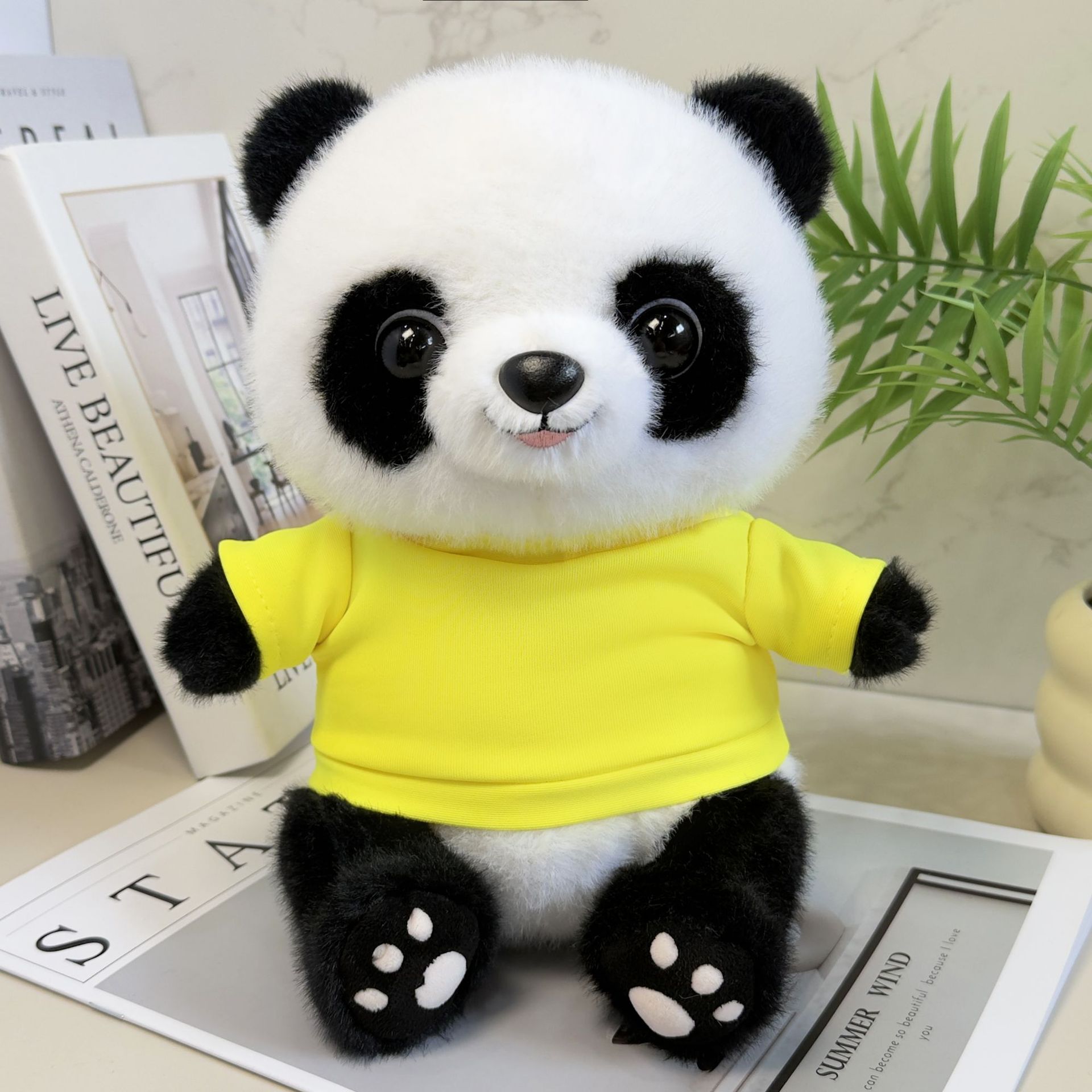 Cute tesoro nacional panda muñeca muñeca de peluche muñeca panda muñeca Chengdu logotipo de la empresa de impresión de recuerdos