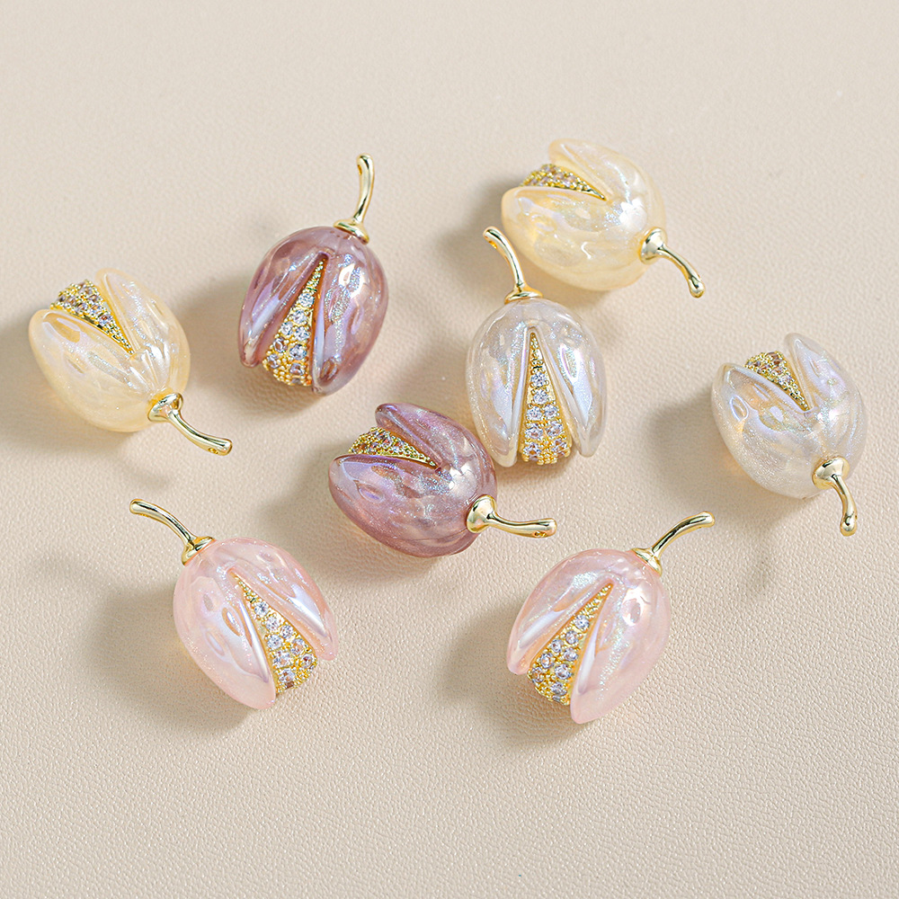 Heidi familia aleación de zircon pistacho colgante colgante perlas a granel llavero accesorios joyería