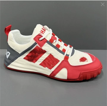 Весенние новые дышащие модные модные кроссовки встряхивают звуковую сеть красный четырехполосный бар низкий бот мягкое дно спортивная повседневная обувь мужской