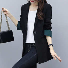 小西装短外套女士春秋2025年新款大码小个子休闲气质中长西服女装