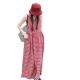 Seaside Holiday Red Plaid Dress Women's Summer New Sleeveless Vest Slimming Long Dress Beautiful